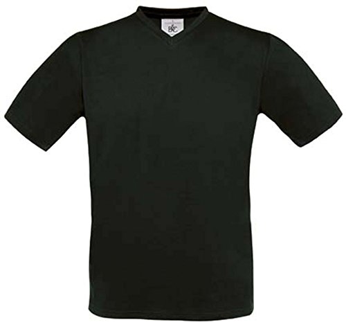 B&C Exact V-Neck [tu006] T-Shirt mit V-Ausschnitt Gr. M, schwarz - schwarz von B&C