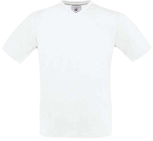 B&C Exact V-Neck [tu006] T-Shirt mit V-Ausschnitt Gr. M, weiß - weiß von B&C
