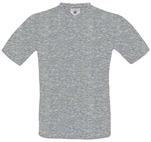 B&C Exact V-Neck [tu006] T-Shirt mit V-Ausschnitt Gr. XXL, Grey - Sports Grey von B&C