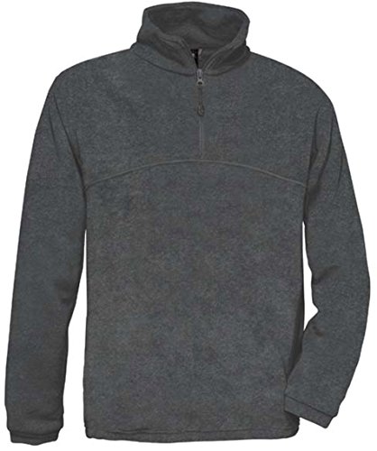 B&C Fleece Sweater 'Highlander+' mit 1/4 Reißverschluss Highlander + [FU704] XL,Charcoal von BC