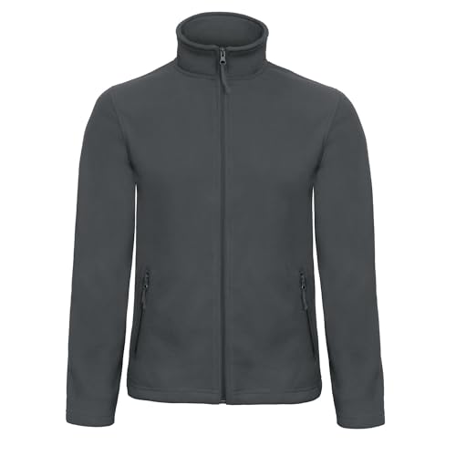 B&C - Fleecejacke ID.501 – Herren, dunkelgrau, L von B&C