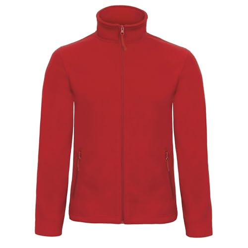 B&C ID.501 Herren-Fleecejacke, Größe XL, Rot, rot, XL von B&C