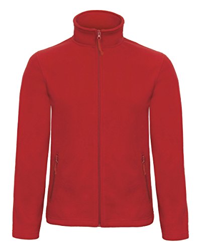 B&C Herren Sweatjacke Micro Fleece Full Zip ID.501 Rot Red 4XL von B&C