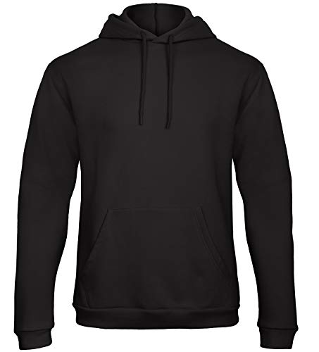 B&C Hooded Unisex Sweatshirt Kapuzenpullover, Größe:L, Farbe:Black von B&C