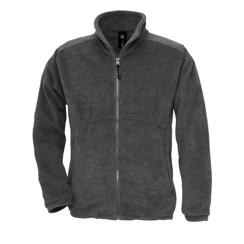 B&C - Icewalker+ Fleecejacke für Herren/Damen Unisex (L) (Holzkohle) von B&C