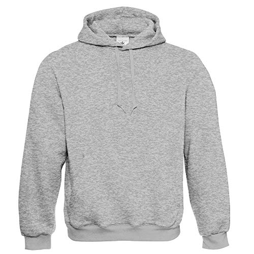 B&C - Kapuzen-Sweatshirt 'Hooded Sweat' / Heather Grey, M von B&C