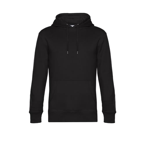 B&C King WU02K Herren Hoodie Schwarz - Unverzichtbares klassisches Kapuzensweatshirt. Luxuriöse Kapuzenpullover Dank außergewöhnlicher Weichheit. von B&C