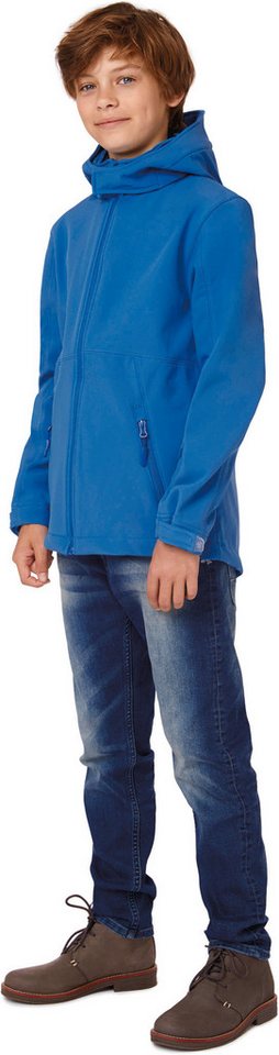 B&C Outdoorjacke Kinder Softshell-Kapuzenjacke von B&C