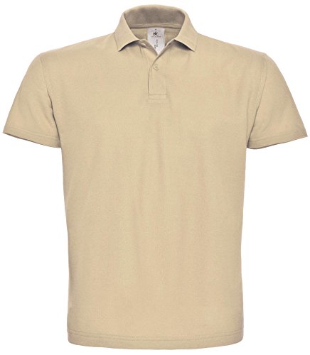 B&C Piqué Herren Polo Shirt - PUI10, Größe:2XL, Farbe:Sand von B&C