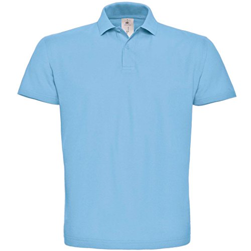 B&C Piqué Herren Polo Shirt - PUI10, Größe:L, Farbe:Light Blue von B&C