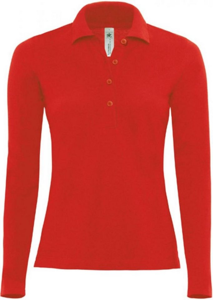 B&C Langarm-Poloshirt Poloshirt Safran Pure Longsleeve / Women von B&C