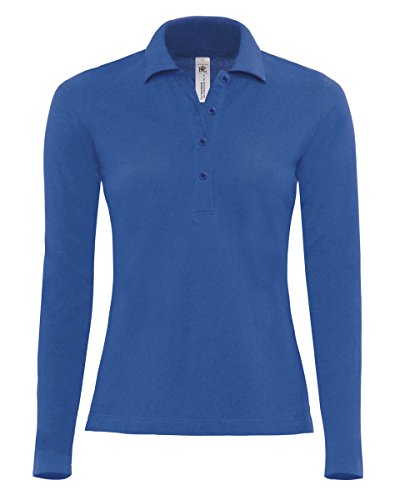 B&C Safran Pure Damen-Poloshirt, Gr. L/S Gr. M, königsblau von B&C