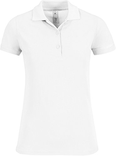 B&C Safran Timeless Women Damen Polo Shirt - PW457, Größe:M, Farbe:White von B&C