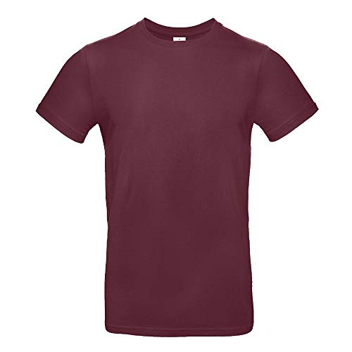 B&C - Single Jersey Herren T-Shirt #E190 / Burgundy, XL von B&C