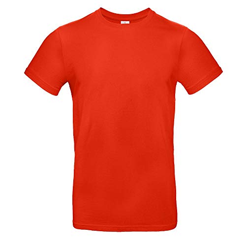 B&C - Single Jersey Herren T-Shirt #E190 / Fire Red, M von B&C