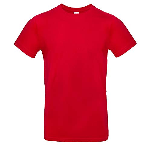 B&C - Single Jersey Herren T-Shirt #E190 / Red, 4XL von B&C