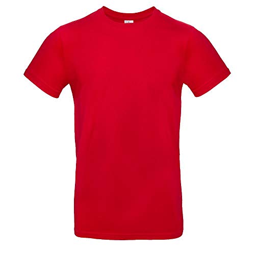 B&C - Single Jersey Herren T-Shirt #E190 / Red, L von B&C