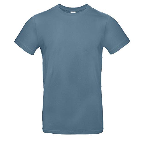 B&C - Single Jersey Herren T-Shirt #E190 / Stone Blue, XXL von B&C