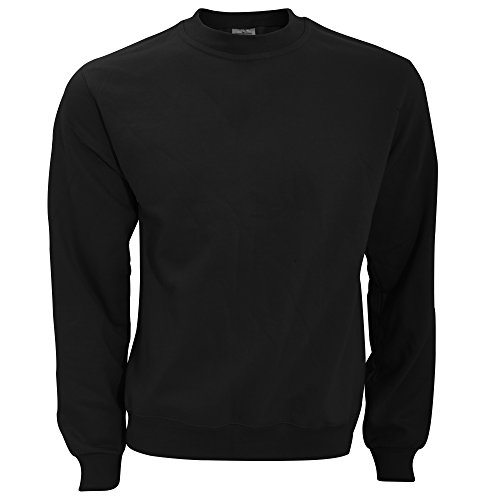 B&C Herren-Sweatshirt mit Rundhalsausschnitt, Schwarz , 5X-Large von BC Footwear