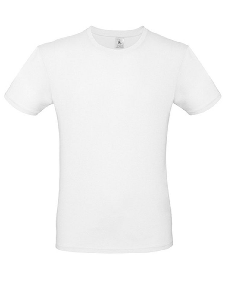 B&C Unterhemd Unterziehshirt (10er Pack) Rundhals Weiß (Packung, 10er Pack) Weiche und ebenmäßige Oberfläche von B&C