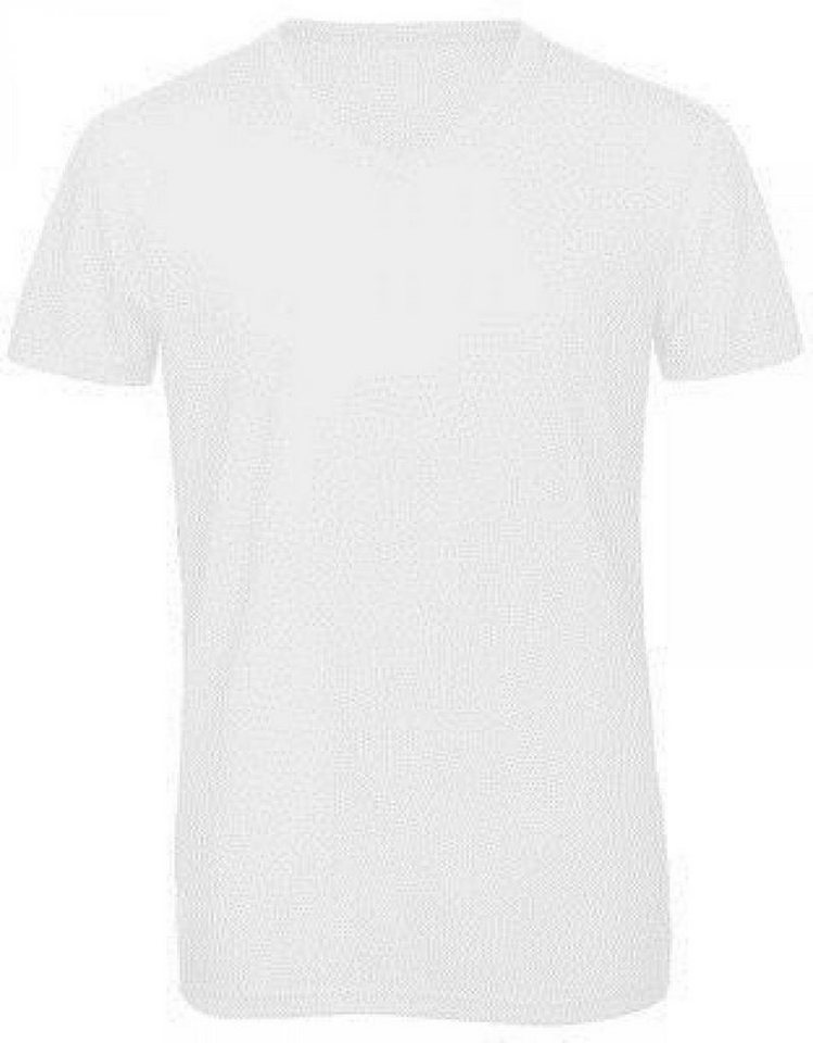 B&C V-Shirt Herren V-Neck Triblend T / langlebig, flexibel + faltenfrei von B&C