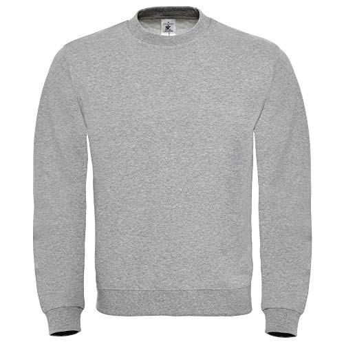 B&C: Crew Neck Sweatshirt ID.002, Größe:3XL;Farbe:Heather Grey von B&C