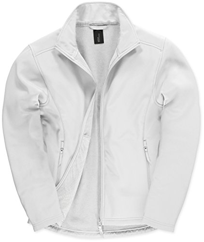 B&C: Herren Softshelljacke, winddicht & wasserabweisend, S-3XL * JUI62 * NEU, Größe:S;Farbe:White/White von B&C