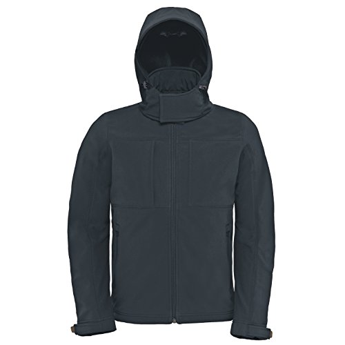 B&C: Hooded Softshell Men Hooded Softshell Men, Größe:2XL;Farbe:Dark Grey von B&C