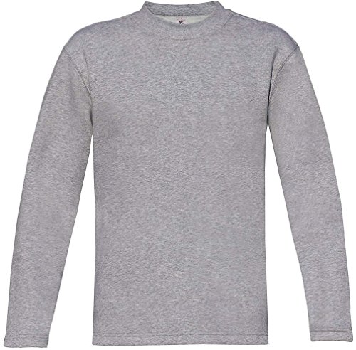 B&C: Kasten-Sweatshirt Open Hem, Größe:2XL;Farbe:Heather Grey von B&C