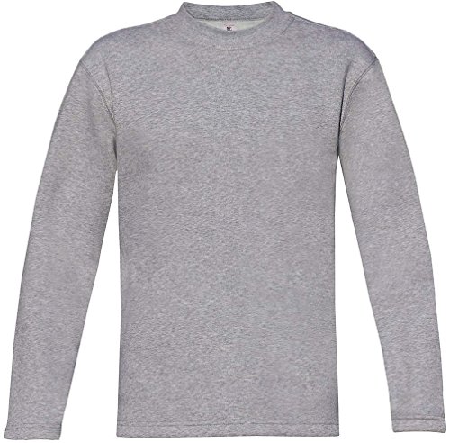 B&C: Kasten-Sweatshirt Open Hem, Größe:XL;Farbe:Heather Grey von B+C