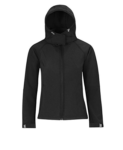 B&C: Ladies` Hooded Softshell Hooded Softshell Wom, Größe:L;Farbe:Black von B&C