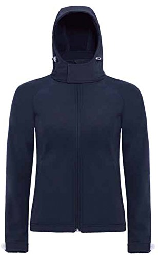 B&C: Ladies` Hooded Softshell Hooded Softshell Wom, Größe:M;Farbe:Navy von B&C