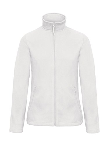 B&C: Ladies` Micro Fleece Full Zip ID.501 Women FWI51, Größe:2XL;Farbe:White von B&C