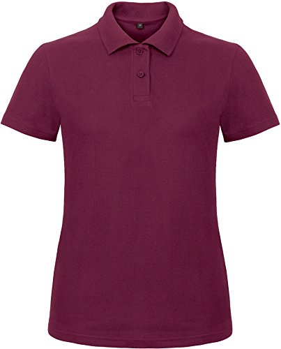 B&C: Ladies` Piqué Polo Shirt ID.001 Women PWI11, Größe:L;Farbe:Wine von B&C