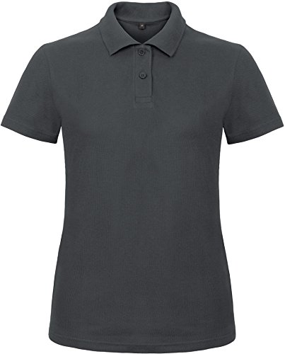 B&C: Ladies` Piqué Polo Shirt ID.001 Women PWI11, Größe:XL;Farbe:Anthracite von B&C