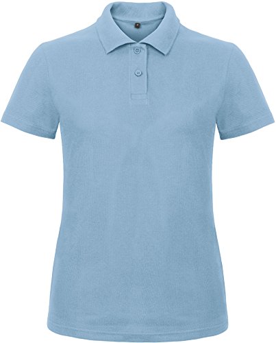 B&C: Ladies` Piqué Polo Shirt ID.001 Women PWI11, Größe:XL;Farbe:Light Blue von B&C