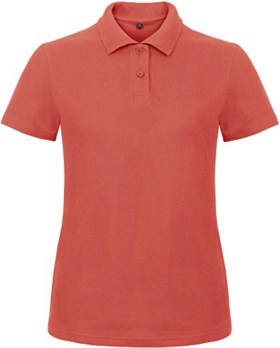 B&C: Ladies` Piqué Polo Shirt ID.001 Women PWI11, Größe:XL;Farbe:Pixel Coral von B&C