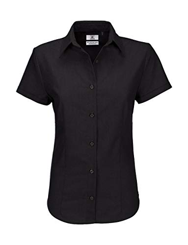 B&C: Oxford Bluse Oxford SSL Women, Größe:2XL;Farbe:Black von B&C