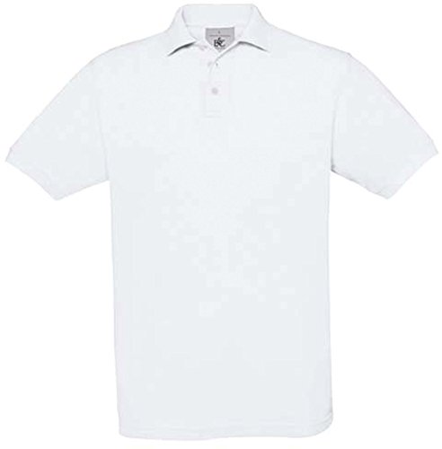 B&C: Piqué Polo Safran PU409, Größe:3XL;Farbe:White von B&C