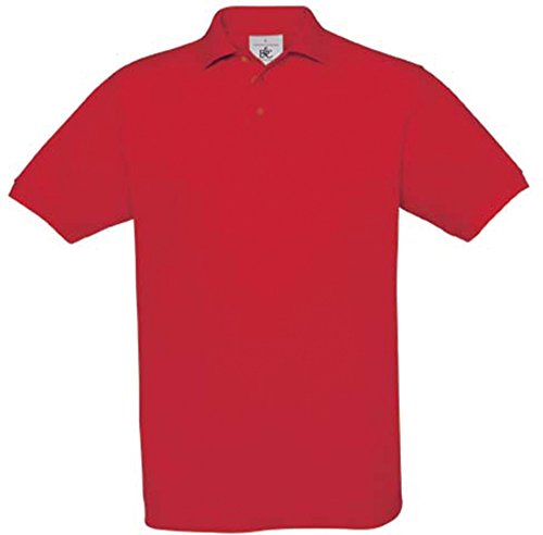 B&C: Piqué Polo Safran PU409, Größe:XL;Farbe:Red von B&C