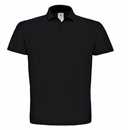 B&C: Piqué Polo Shirt ID.001 PUI10, Größe:M;Farbe:Black von B&C
