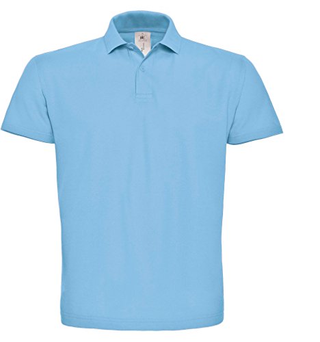 B&C: Piqué Polo Shirt ID.001 PUI10, Größe:M;Farbe:Light Blue von B&C