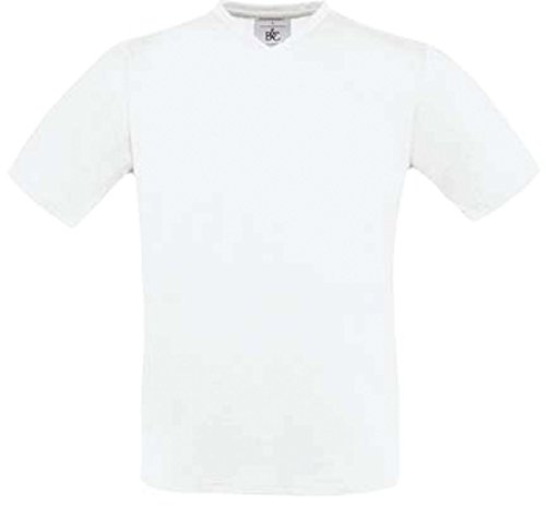 B&C: V-Neck T-Shirt Exact V-Neck TU006, Größe:L;Farbe:White von B&C