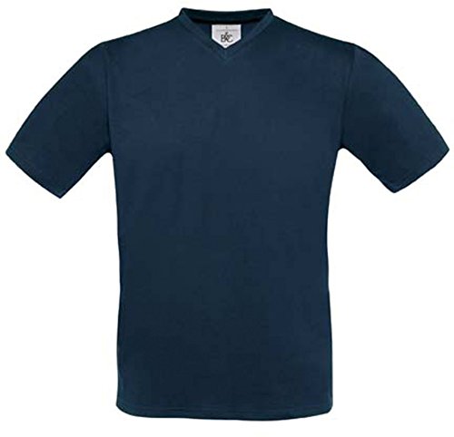 B&C: V-Neck T-Shirt Exact V-Neck TU006, Größe:XL;Farbe:Navy von B&C