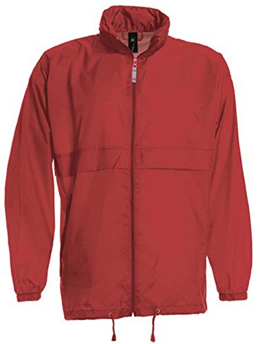 B&C: Windbreaker Sirocco, Größe:3XL;Farbe:Red von B&C