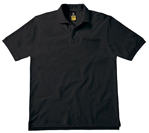 B&C: Workwear Blended Pocket Polo Energy Pro PUC11, Größe:L;Farbe:Black von B&C