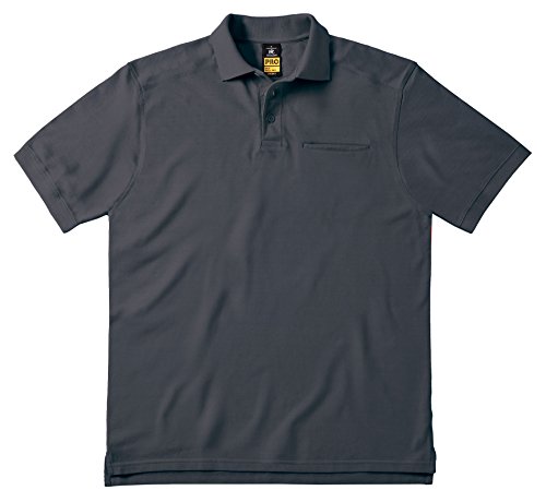 B&C: Workwear Pocket Polo Skill Pro PUC10, Größe:2XL;Farbe:Dark Grey von B&C