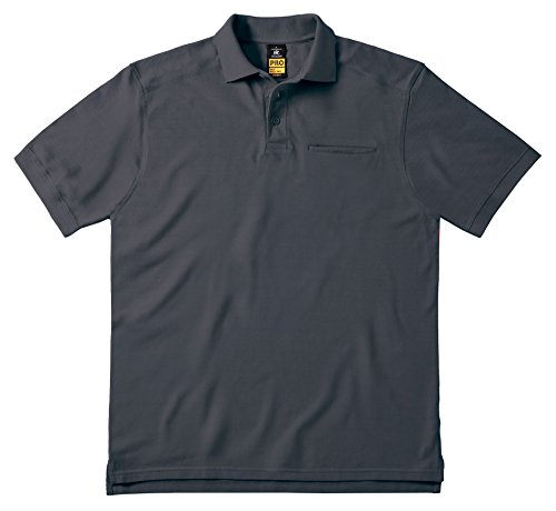 B&C: Workwear Pocket Polo Skill Pro PUC10, Größe:L;Farbe:Dark Grey von B&C