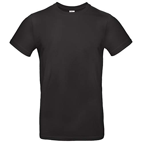 Herren T-Shirt mit Wunschmotiv Bedrucken, Regular Fit (Schwarz, 3XL) von B&C