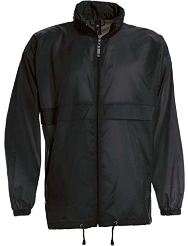 Sirocco Windbreaker Jacke, unisex, Farbe:Black;Größe:3XL 3XL,Black von BC